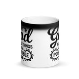 With God All Things Are Possible Matte Black Magic Mug - Word of God Store