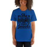 she is far more precious than jewels Unisex T-Shirt - Word of God Store