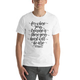 MATTHEW 6 21﻿ Unisex T-Shirt - Word of God Store